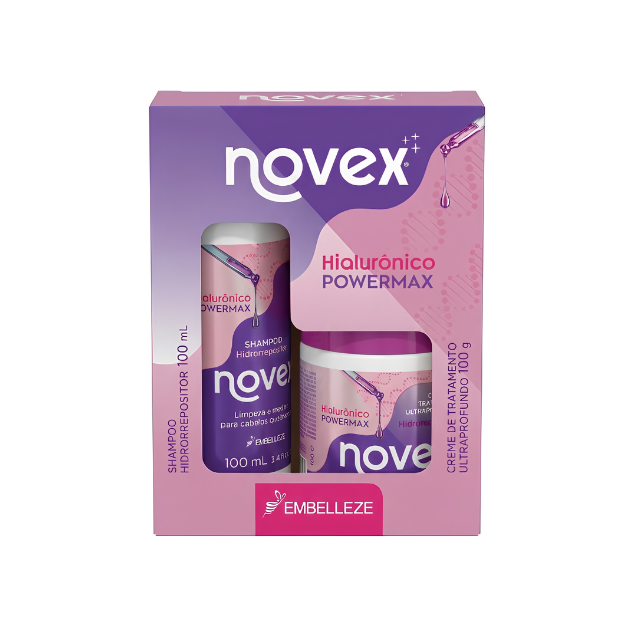 Novex Hialurónico PowerMax Kit Mini (Shampoo 100 mL + Crema de Tratamiento Ultraprofundo 100 g)