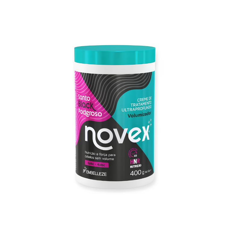 Novex Santo Black Poderoso Creme de Tratamento Ultraprofundo Volumizador 400g