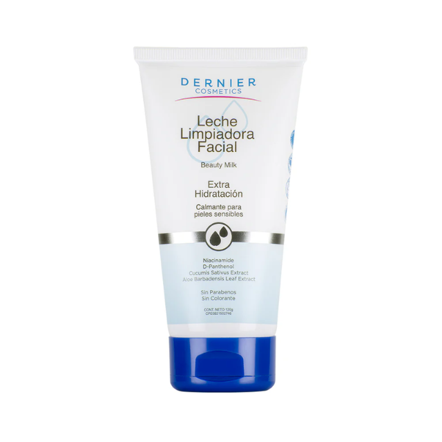 Dernier Cosmetics Leche Limpiadora Facial Beauty Milk - Extra Hidratación Calmante para Pieles Sensibles 120g