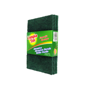 Limpia Sol Esponja Abrasivo Brillo Verde Pack de 3 Und