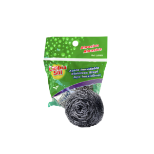 Limpia Sol Esponja de Acero Inoxidable Abrasivo 1 Und