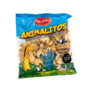 Trigo De Oro Animalitos Galletas Dulces Con Sabor A Coco 300g
