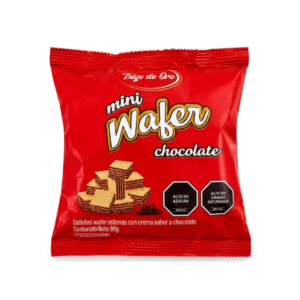 Trigo De Oro Mini Wafer Chocolate Galletas Wafer Rellenas Con Crema Sabor A Chocolate 90g