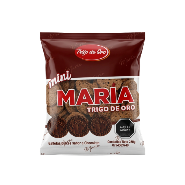 Trigo De Oro Mini María Galletas Dulces Sabor A Chocolate 250g
