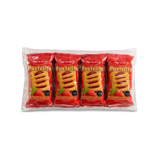 Trigo De Oro Pastelito De Hojaldre Relleno Con Jalea De Fresa Multi-Pack 8und