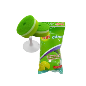 Limpia Sol Esponjas Citron Fragancia A Limón Con Ventosa 2 Und